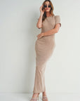 Short-sleeve Maxi Dress