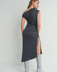 Off The Shoulder Maxi Dress Whit Slit