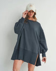 Long Sleeve Sweater With Slit