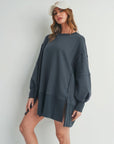 Long Sleeve Sweater With Slit