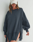 Long Sleeve Sweater With Slit