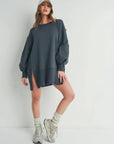 Long Sleeve Sweater With Slit