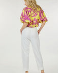 High Waist Zipper Front Skinny Pants