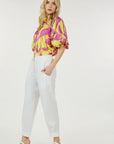 High Waist Zipper Front Skinny Pants