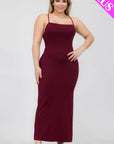 Plus Size Crisscross Back Split Thigh Maxi Dress