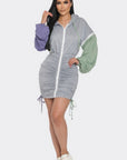 Detachable Zipper Mini Dress