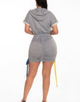 Detachable Zipper Mini Dress