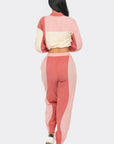 Colorblock Cargo Jogger Set