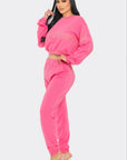 Terry Mesh & Rhinestone Detail Set