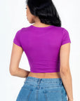 Short Sleeve Roundneck Crop Top