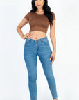 Short Sleeve Roundneck Crop Top