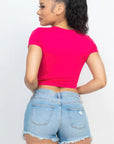 Short Sleeve Roundneck Crop Top