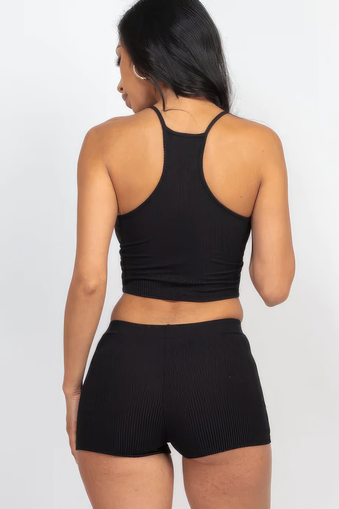 Ribbed Crop Cami Top &amp; Shorts Set