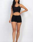 Ribbed Crop Cami Top & Shorts Set