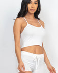 Ribbed Crop Cami Top & Shorts Set