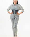 Washed Denim Jumpsuit