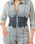 Washed Denim Jumpsuit