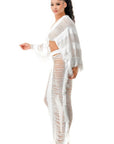 Distressed Long Skirt Set