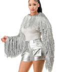 Metallic Tinsel Bolero
