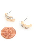 Rhinestone Metal Bar Earring
