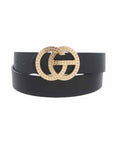 Chain Textured Metal Buckle Belt