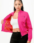 Casual Zip Up Biker Moto Jacket