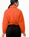 Shiny Puffer Bomber Jacket