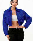 Shiny Puffer Bomber Jacket