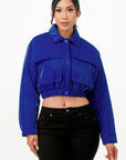 Shiny Puffer Bomber Jacket