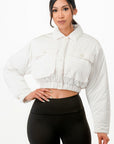 Shiny Puffer Bomber Jacket