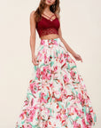 Printed Maxi Skirt With Pockets