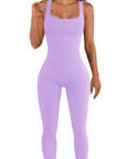 Seamless Ribbed Tank Jumpsuit
