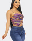Mesh Print Top