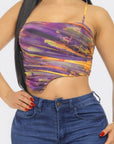 Mesh Print Top