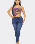 Mesh Print Top