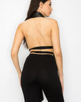 Faux Leather Top Pants Set